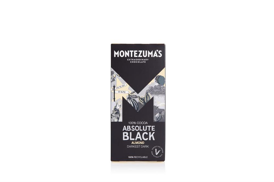 Absolute Black 100% Cocoa with Almonds 90g