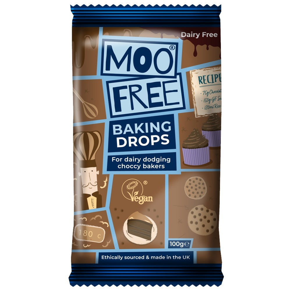 Moo Free Cocoa Baking Drops 100g