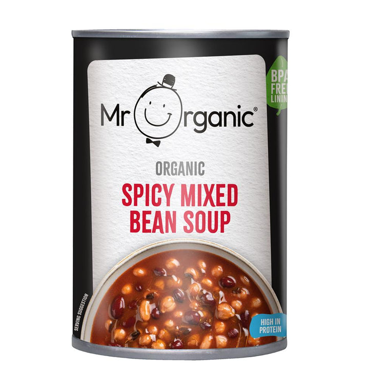 Mr Organic Spicy Mixed Bean Soup 400g