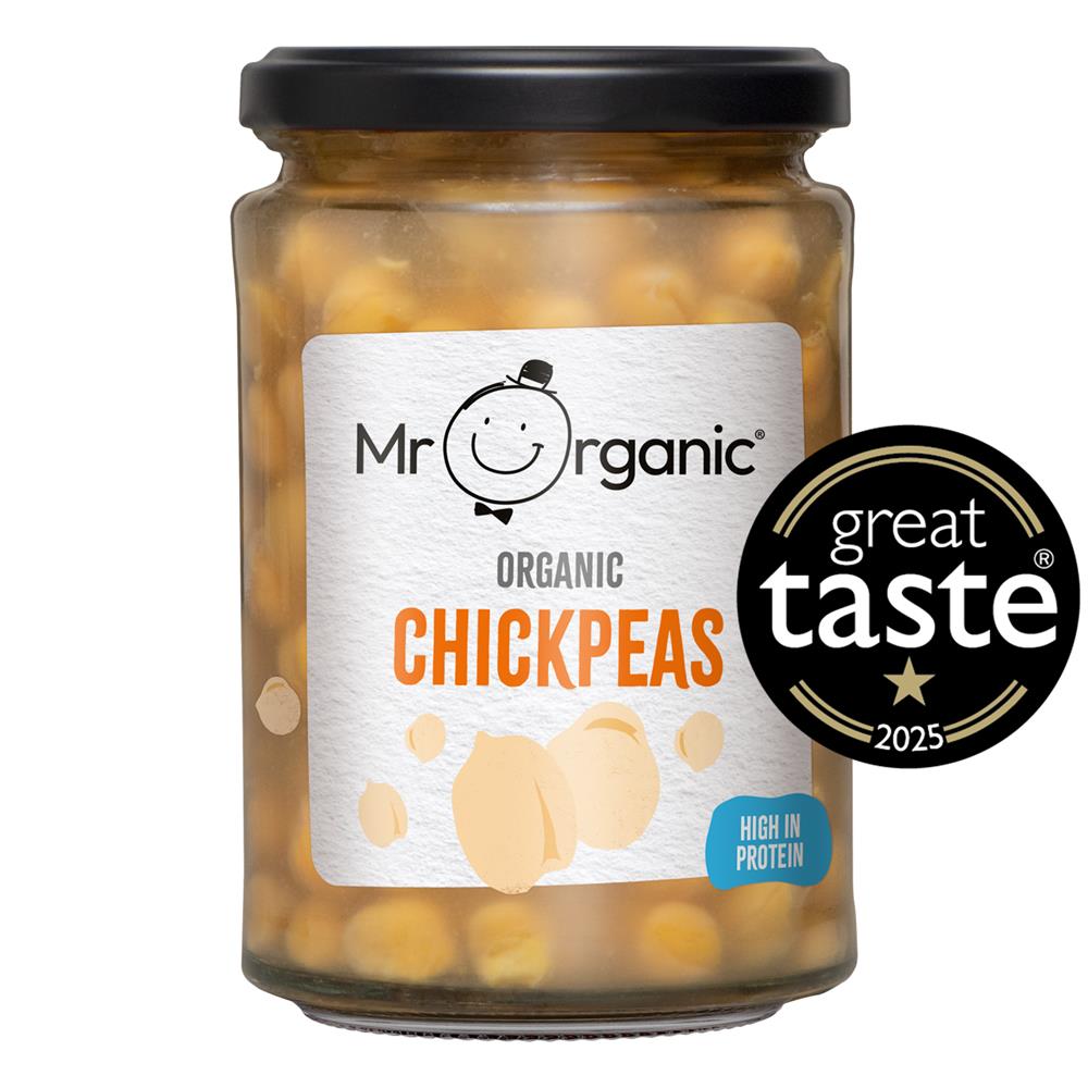 Mr Organic Chickpeas 350g (in glass jar)