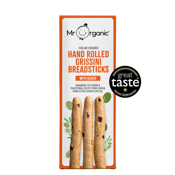 Mr Organic Grissini Breadsticks with Olives
