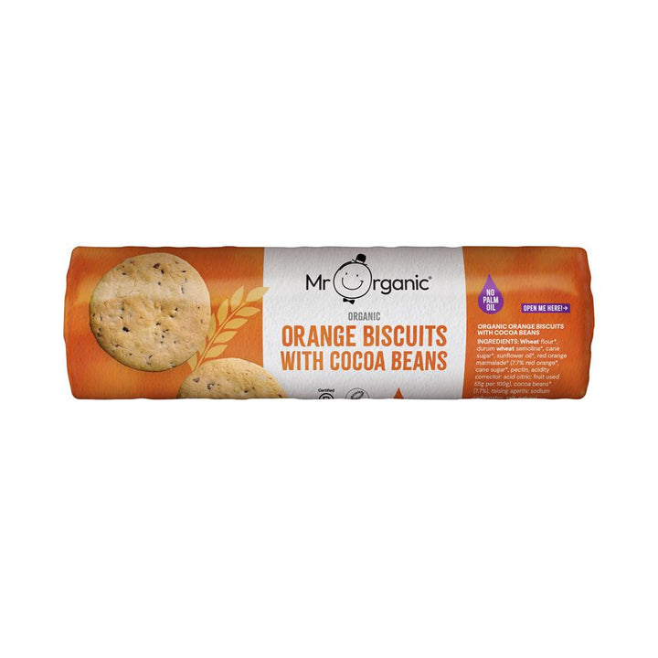 Mr Organic Orange Biscuits with Cocoa Beans 250g
