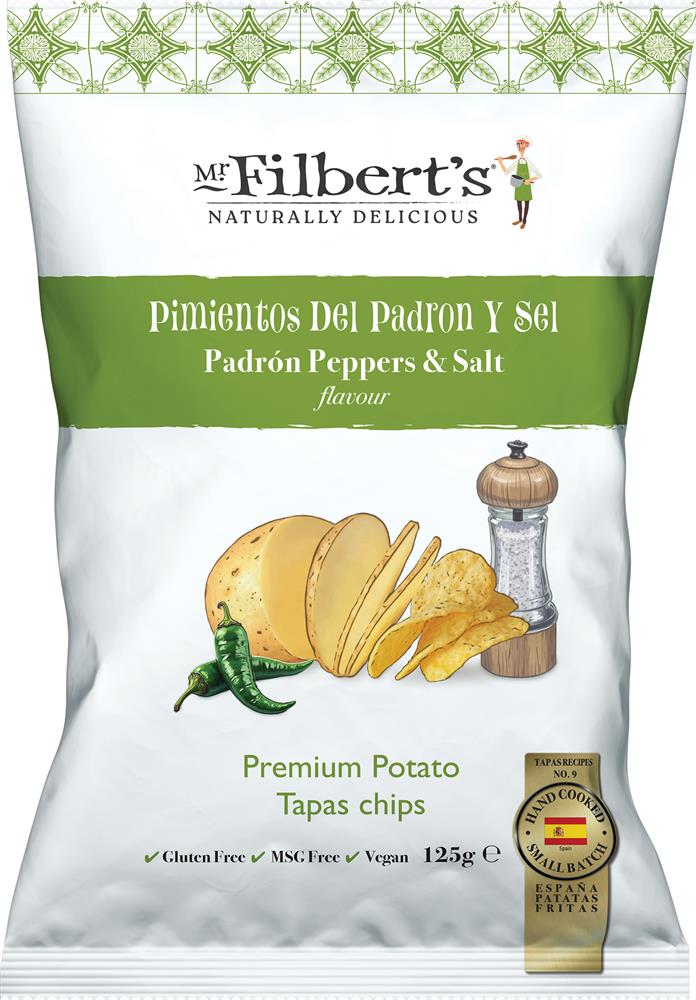 Mr Filberts Padron Pepper & Salt flavour Crisps 125g