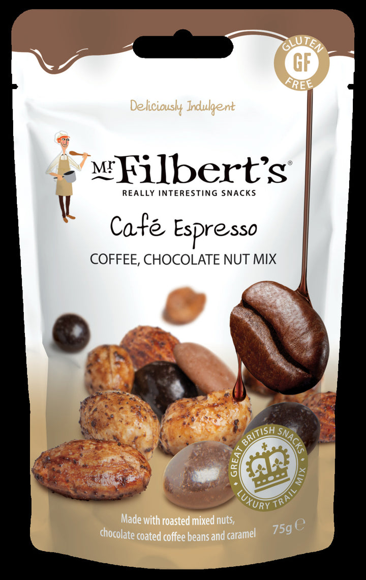 Mr Filberts Cafe Espresso Coffee Chocolate Nut Mix 75g