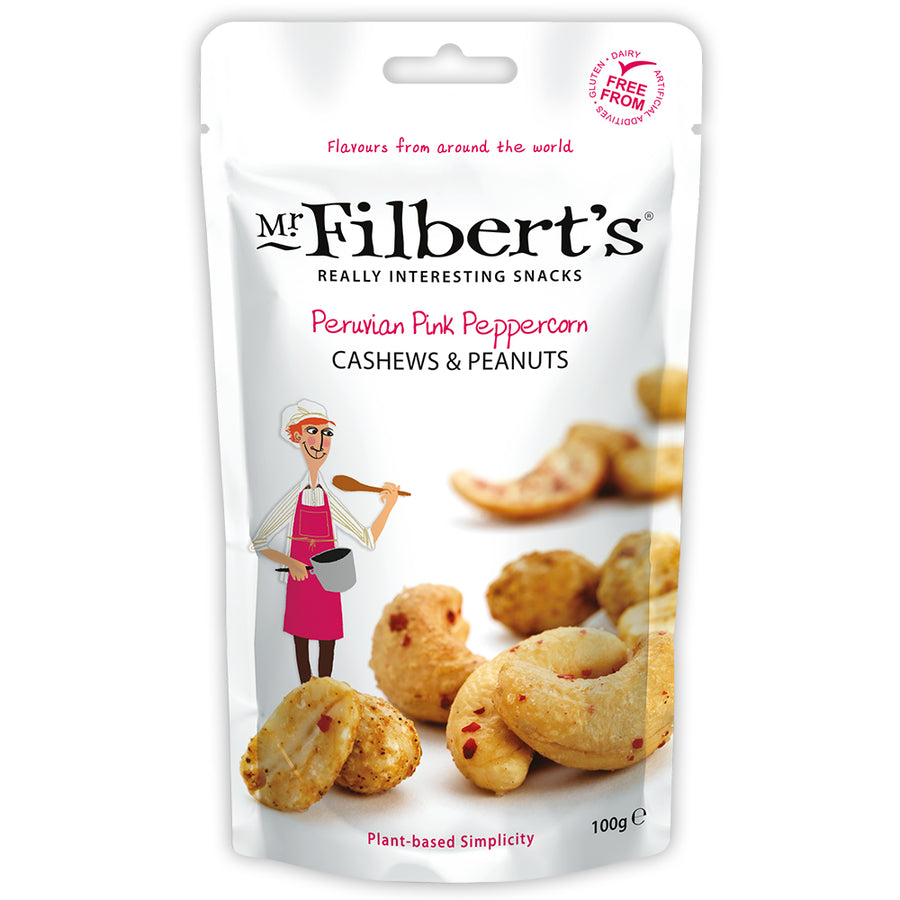 Mr Filberts Peruvian Pink Peppercorn Cashews & Peanuts 100g