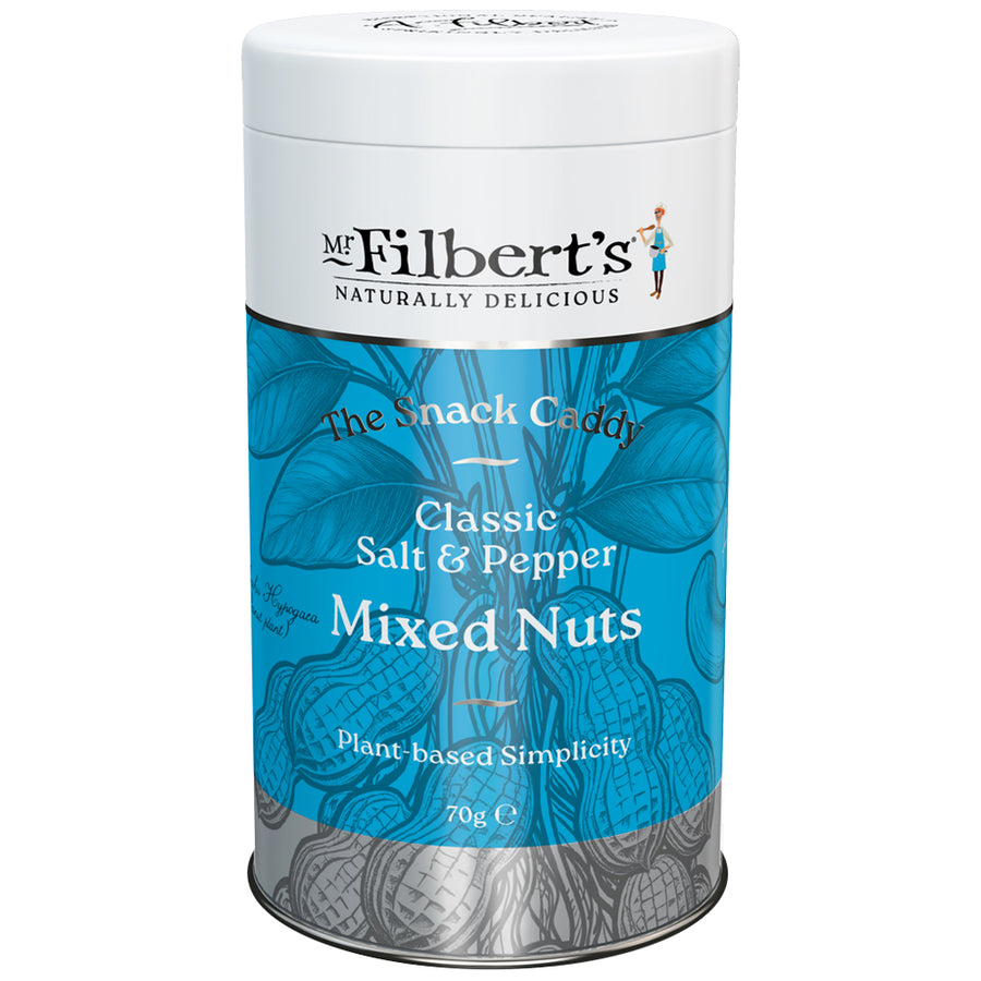 Mr Filberts Classic Salt and Pepper Mixed Nuts Gifting Tin Sm 70g