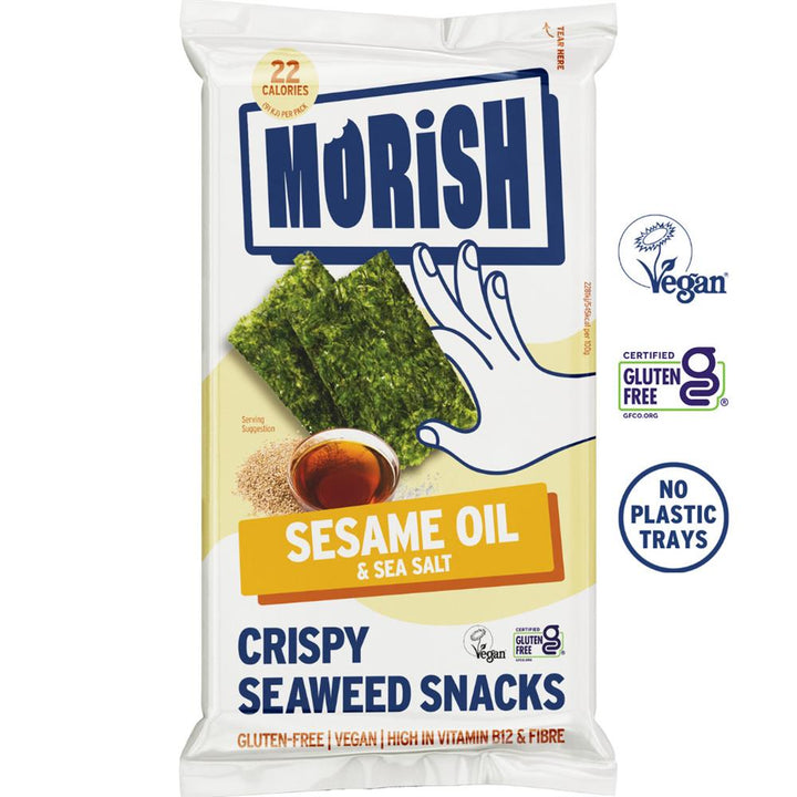 Morish Snacks Crispy Sesame Oil Seaweed Snacks 4g