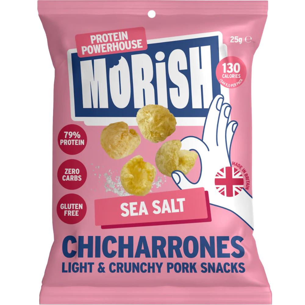 Morish Snacks Pork Chicharrones Sea Salt 25g