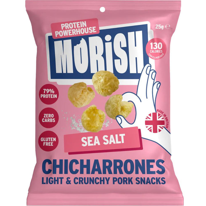 Morish Snacks Pork Chicharrones Sea Salt 25g