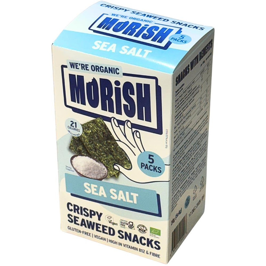 Morish Snacks Organic Sea Salt Seaweed Snacks 5x4g