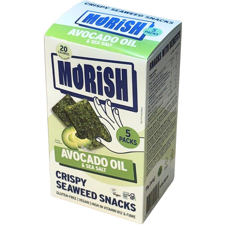 Morish Snacks Crispy Avocado Oil Seaweed Snacks 5x4g