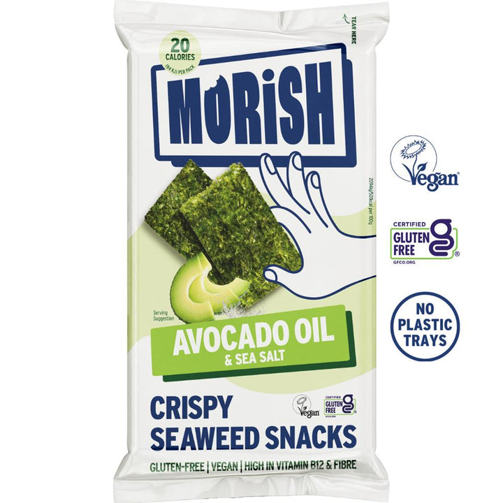 Morish Snacks Crispy Avocado Oil Seaweed Snacks 4g