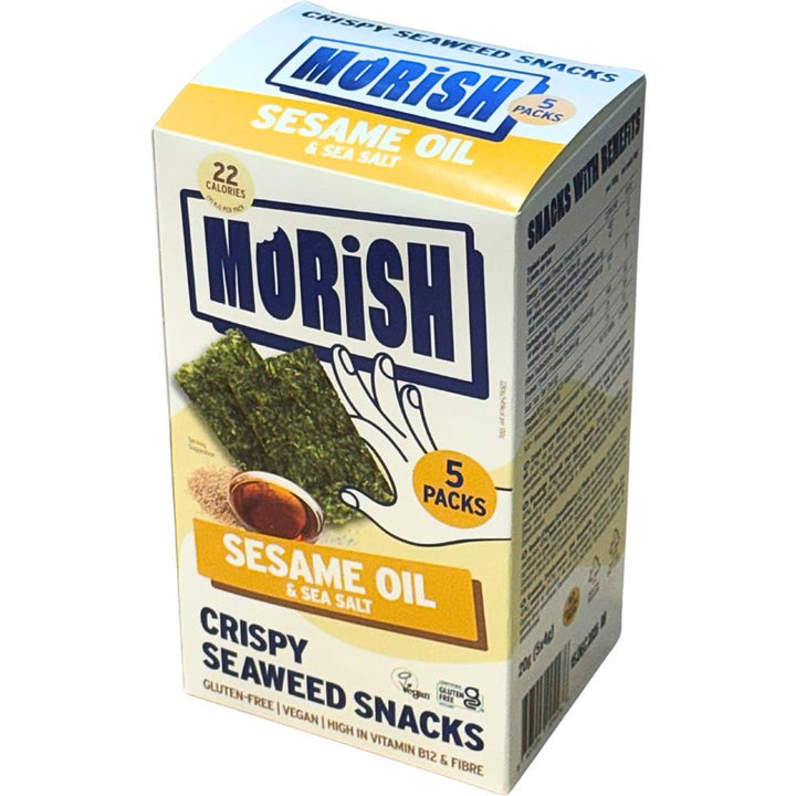 Morish Snacks Crispy Sesame Oil Seaweed Snacks 5x4g