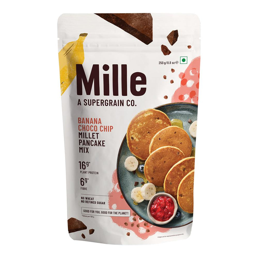 Mille Banana Choco-Chip 16g Plant Protein Pancake Mix 250g