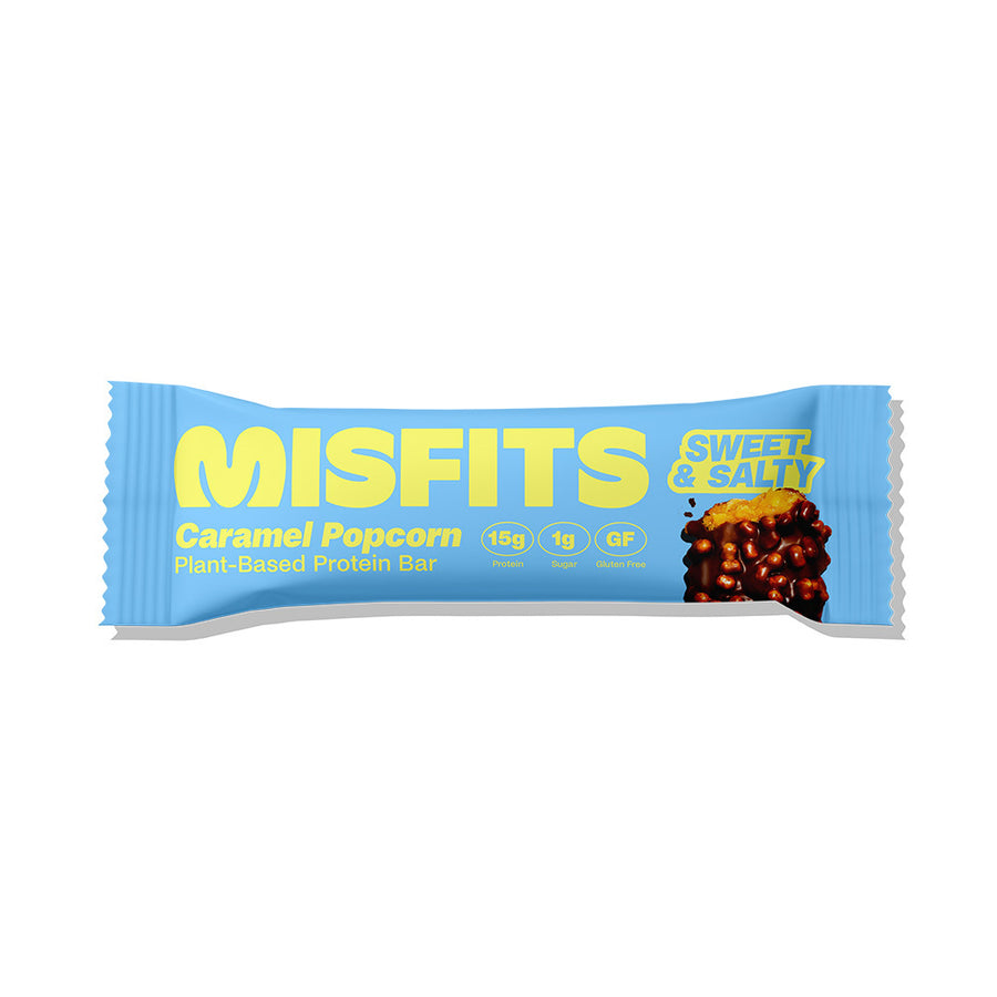 Misfits Plant-Based Caramel Popcorn Protein Bar 50g
