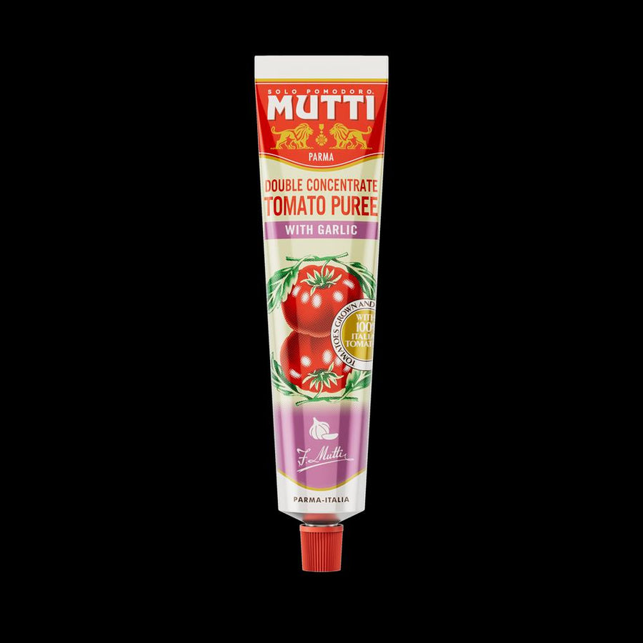 Mutti Double Concentrate Tomato Puree With Garlic 130g