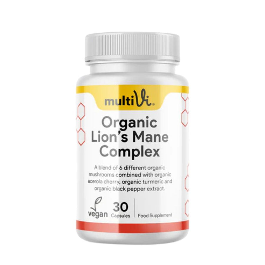 MultiVi Organic Lions Mane Complex Supplement. 30 capsules