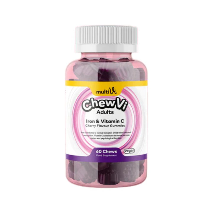 MultiVi Iron & Vitamin C Gummies Cherry Flavour. 60 gummies
