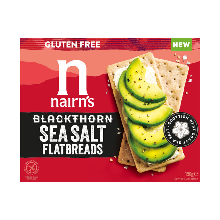 Nairn's Gluten Free Blackthorn Sea Salt Flatbreads 150g