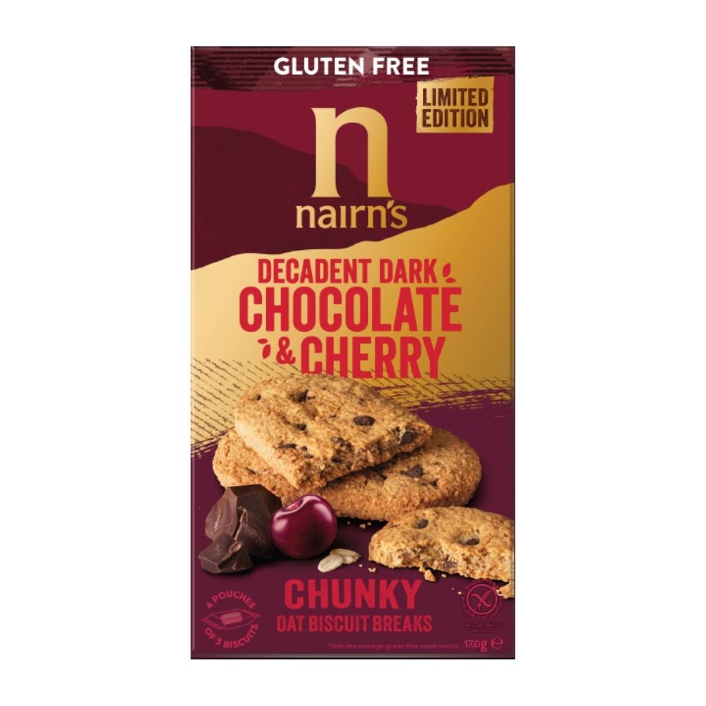 Nairn's Gluten Free Chocolate & Cherry Biscuit Break Chunky 170g