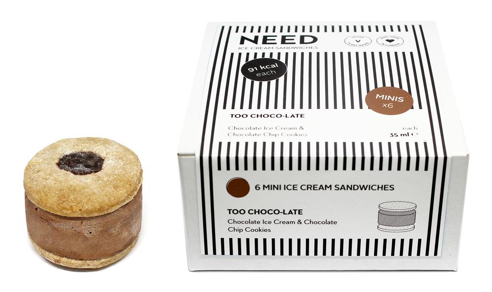Chocolate & Choc Chip Cookie Mini Ice Cream Sandwiches