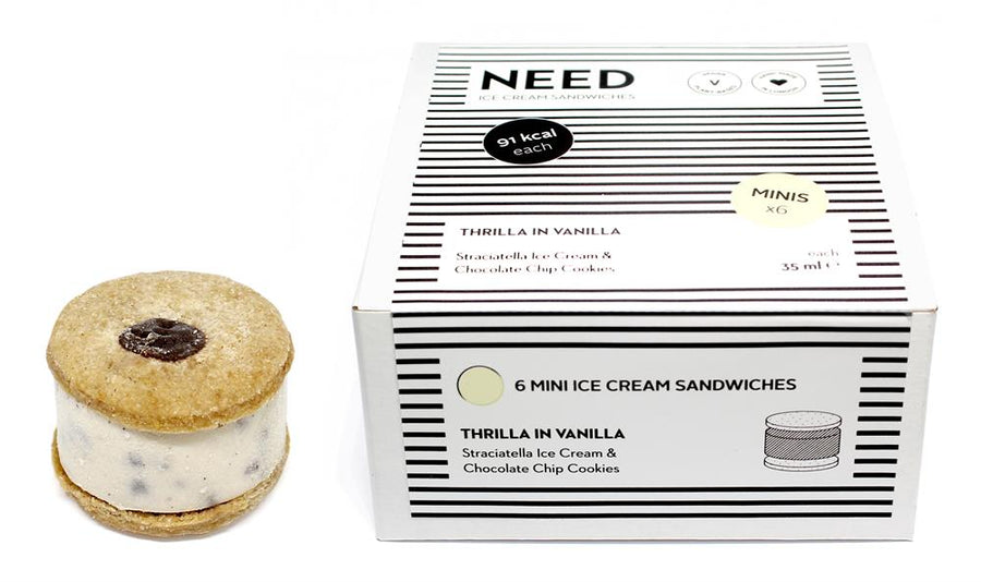 Choc Chip Vanilla & Choc Chip Cookie Mini Ice Cream Sandwiches