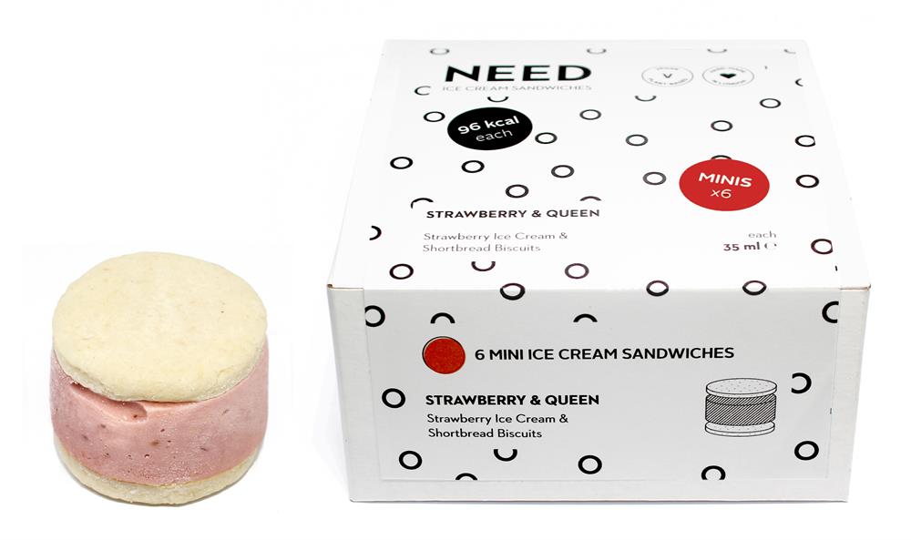 Strawberry & Shortbread Biscuit Mini Ice Cream Sandwiches