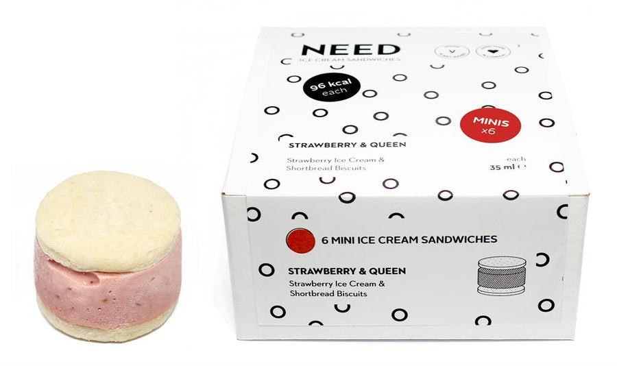 Strawberry & Shortbread Biscuit Mini Ice Cream Sandwiches