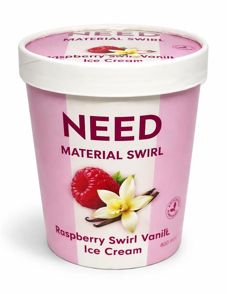 Material Swirl Vanilla & Raspberry Swirl Ice Cream 400ml