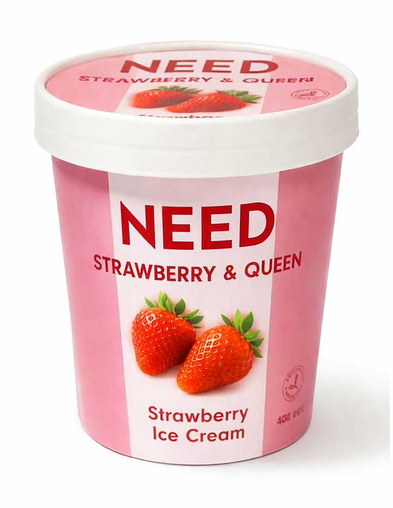 Strawberry & Queen Intense Strawberry Ice Cream 400ml