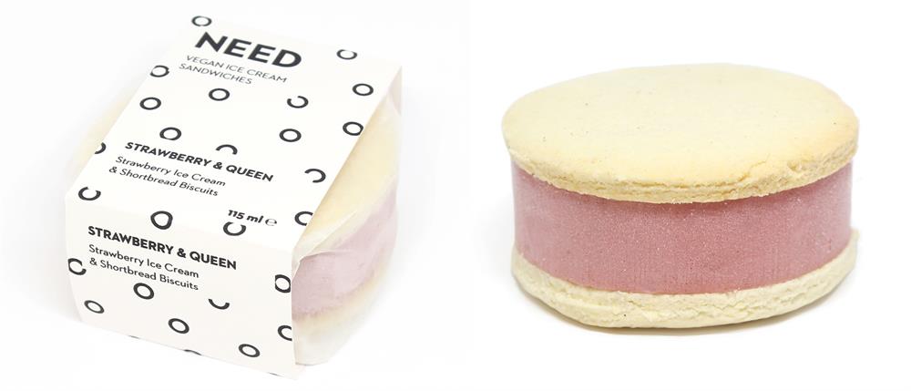 Strawberry & Shortbread Biscuit Ice Cream Sandwich