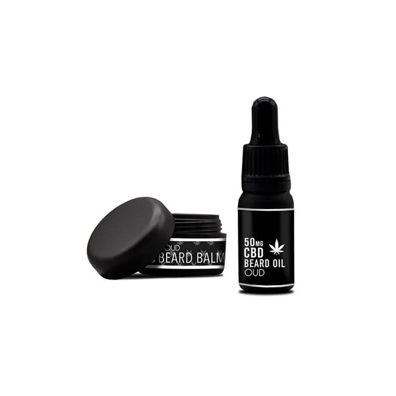 NKD 150mg CBD Twin Pack OUD Beard Oil and balm