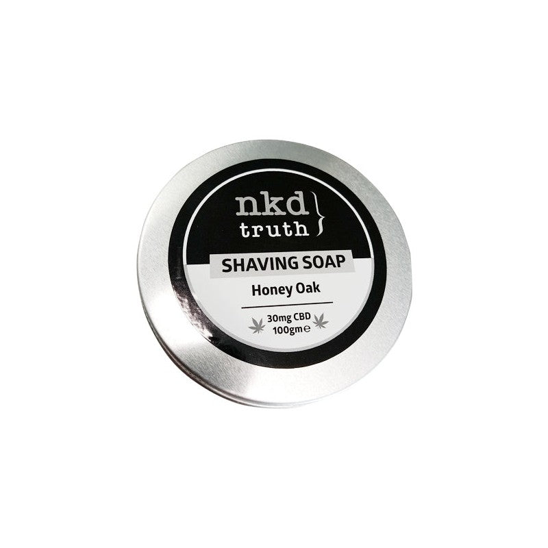 NKD 30mg CBD Speciality Shaving Soap 100g - Honey Oak (BUY 1 GET 1 FREE)