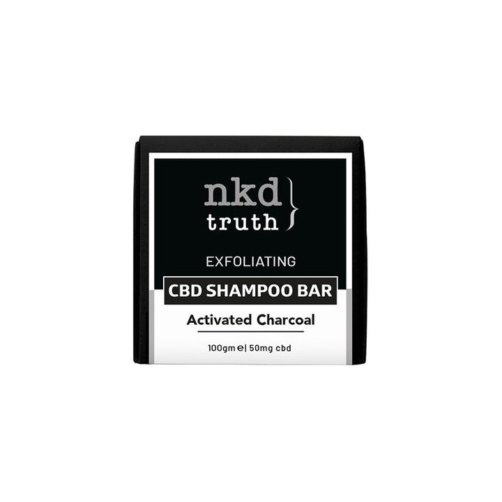 NKD 50mg CBD Activated Charcoal Shampoo Bar 100g (BUY 1 GET 1 FREE)