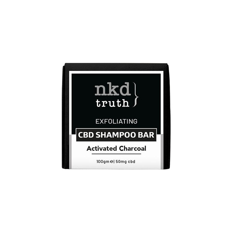 NKD 50mg CBD Activated Charcoal Shampoo Bar 100g (BUY 1 GET 1 FREE)