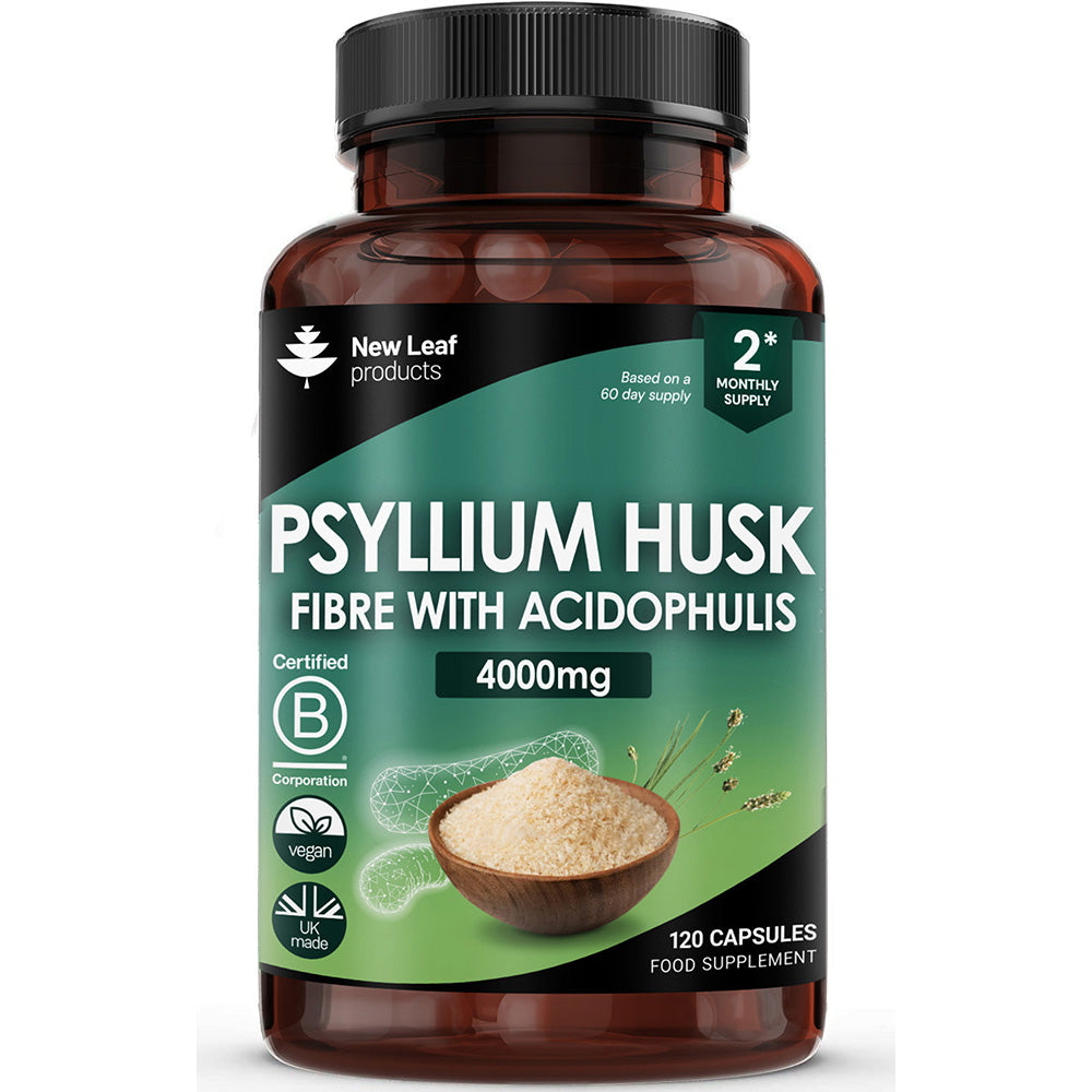 Psyllium Husk 4000mg Vegan 120 Capsules