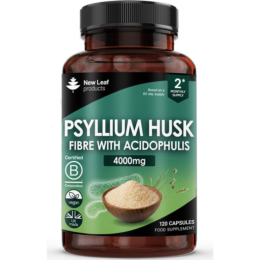 Psyllium Husk 4000mg Vegan 120 Capsules