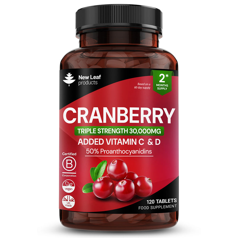 Cranberry Tablets + Vitamin C & D 30000mg 120 tablets