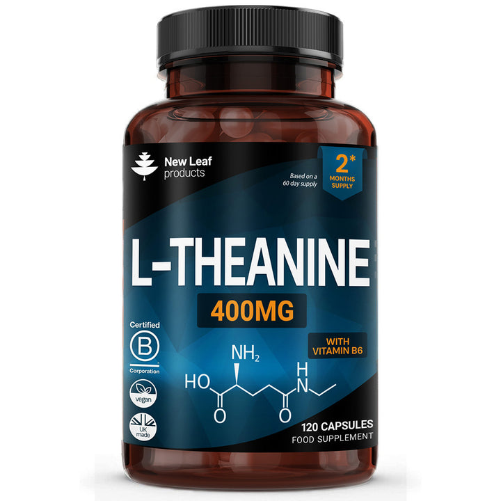 L-Theanine + Vitamin B6 400mg Vegan 120 Capsules
