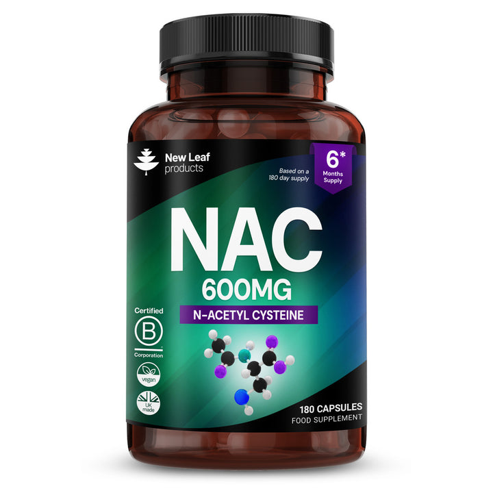 N-Acetyl-Cysteine 600mg Amino Acid Vegan 180 Capsules