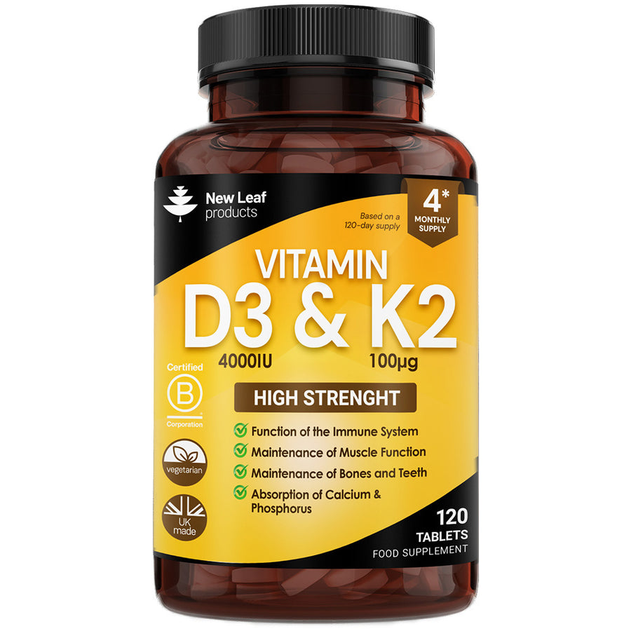 Vitamin D3 4000iu & K2 100mcg 120 Tablet