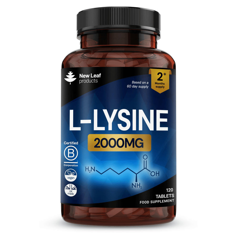 L-Lysine + Black Pepper 200mg 120 Vegan Tablets