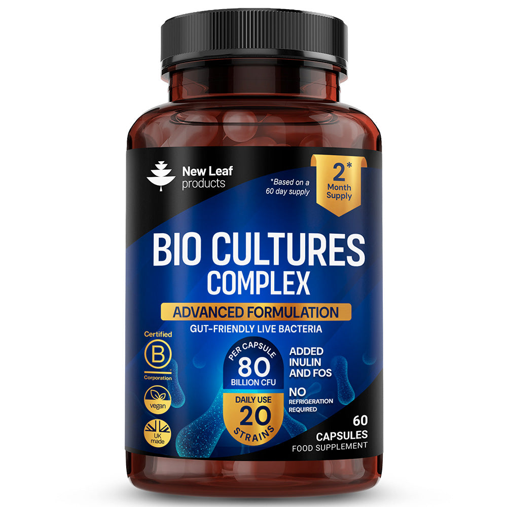 Bio Cultures Complex + Inulin & FOS 60 Gut Repair 80 Billion CFU