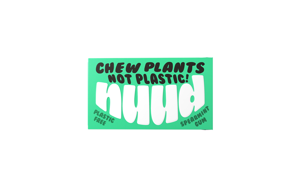 Nuud Spearmint Plastic Free Sugar Free Chewing Gum 18g