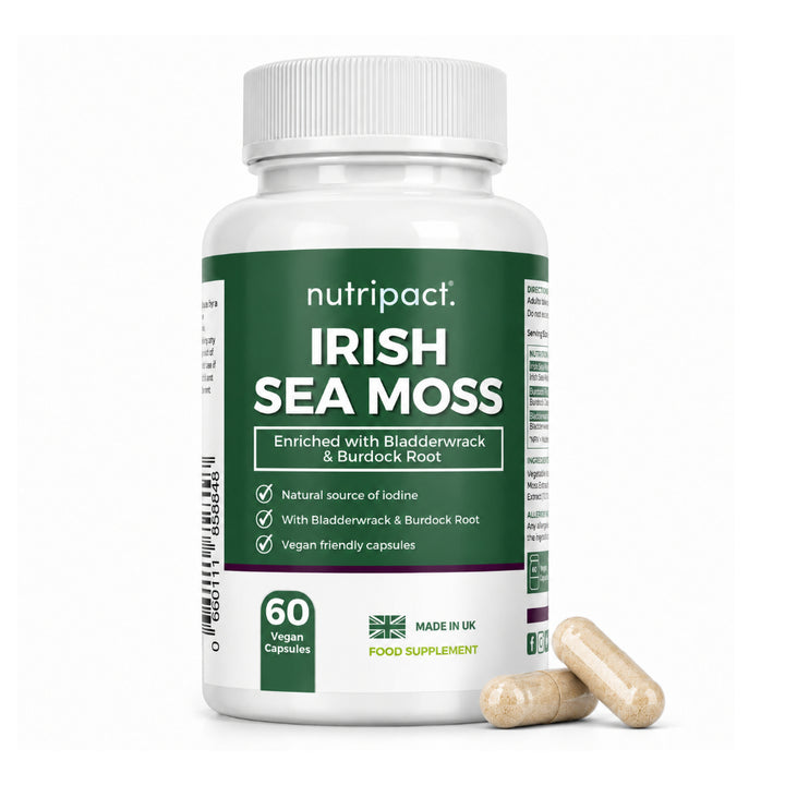 Irish Sea Moss Bladderwrack & Burdock Root - 60 Vegan Capsules