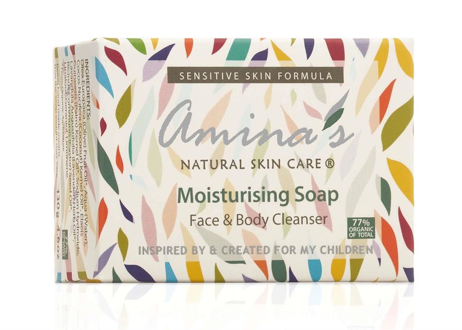 Amina's Moisturising Soap W/ Organic Lavender Essential Oil 130g