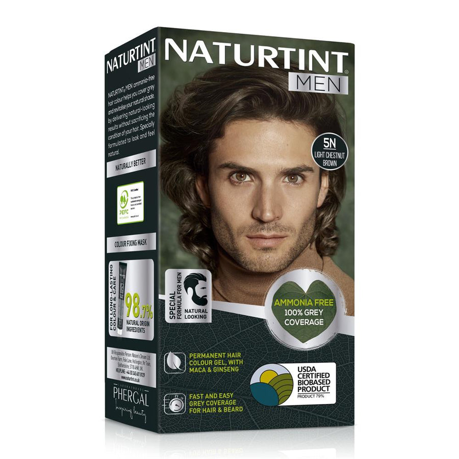 Naturtint Men Permanent Hair Colour Light Chestnut Brown 5N 170ml