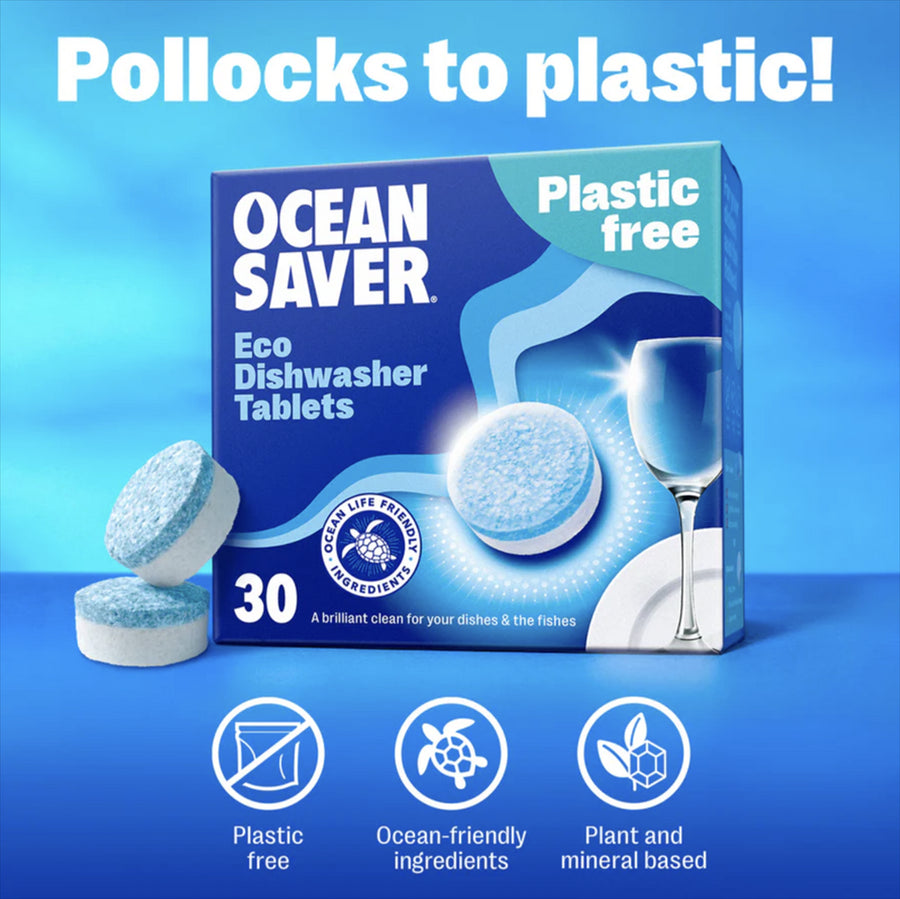 OceanSaver Plastic Free Eco Dishwasher Tabs 30 Pack