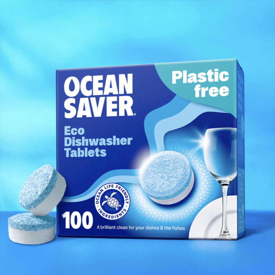 OceanSaver Plastic Free Eco Dishwasher Tabs Bulk Pack (100 tabs)