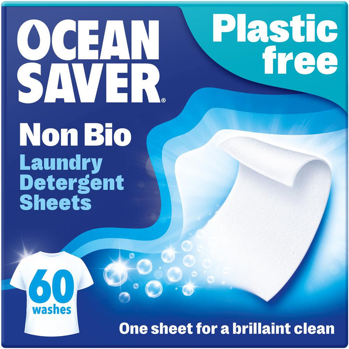 OceanSaver Non-Bio Laundry EcoSheets - 60 Pack